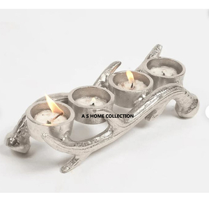 Antler Design Handcrafted Silver Plated T Light Holder Decorative Votive <b>Candle</b> Holder For Home Party <b>Wedding</b> and Christmas - Product Image 1