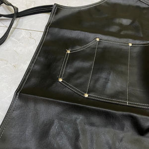 Delantal de peluquero impermeable con revestimiento protector de cuero a prueba de lejía para peluquero, bolsillos personalizables para mujeres/hombres, herramienta de cosmetología - Product Image 2