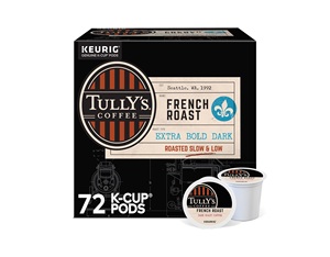 Café Tully's French Roast, dosettes K-Cup individuelles Keurig, café torréfié foncé, 72 unités - Product Image 1