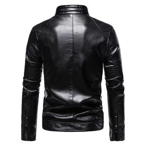 Autumn Winter Men's <b>Top</b> Premium Quality Business Casual Leather Jacket Thickened Warm Detachable <b>Fur</b> Collar Canvas Fabric - Product Image 2