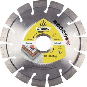 Disco de Corte de Diamante KLINGSPOR DT 600 U Supra, 350 mm de Diámetro, 20 mm de Diámetro Interior, 10 mm de Altura del Segmento, 3 mm de Grosor del Segmento, Hoja de Sierra - Product Image 1