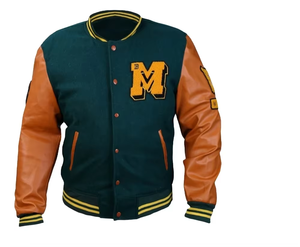 Custom Embroidered Logos Varsity Baseball <b>Jackets</b> Men's <b>Jackets</b> Usa Chilli <b>Patches</b> Letterman <b>Jackets</b> - Product Image 3