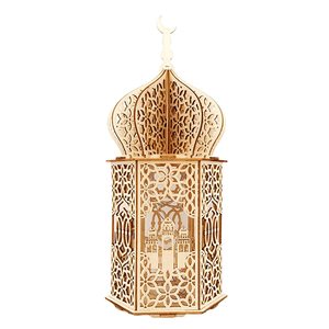 Lanternes en bois artistiques élégantes pour une ambiance chaleureuse pour les célébrations de Noël et de Pâques - Product Image 3