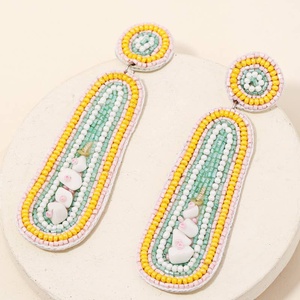 Pendientes de diseñador bordados a mano, personalizados, con múltiples cuentas, para mujer, joyería festiva para fiestas, al mejor precio, pendientes con cuentas. - Product Image 3