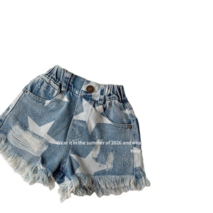 กางเกงยีนส์ขาสั้นเอวสูงทรงหลวมสำหรับผู้หญิง สไตล์ลำลองสำหรับฤดูร้อน - Product Image 3