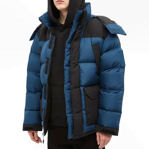 Chaqueta acolchada con cuello levantado Unisex duradera impermeable Spandex/poliéster burbuja abajo logotipo personalizado espesor fino para hombres - Product Image 2