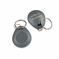 Impression de données variables, porte-clés RFID NFC ABS personnalisés, porte-clés RFID MIFARE pour la gestion des cartes d'identité des employés et des cartes de membre