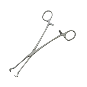 Pinzas Allis para tejido, 15 cm, de acero quirúrgico veterinario, 4x5 dientes, 6 pulgadas, pinzas quirúrgicas OEM - Product Image 4