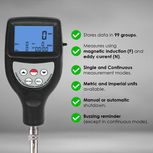 Jauge d'épaisseur de revêtement de haute qualité 0-1250 µm, type F et NF, avec stockage de 99 données, jauge d'épaisseur portable - Product Image 4