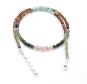 Collar de cuentas de piedras preciosas de turmalina de diseñador, collar multicolor Rondelle facetado hecho a mano para mujer, joyería, pedidos al por mayor - Product Image 5