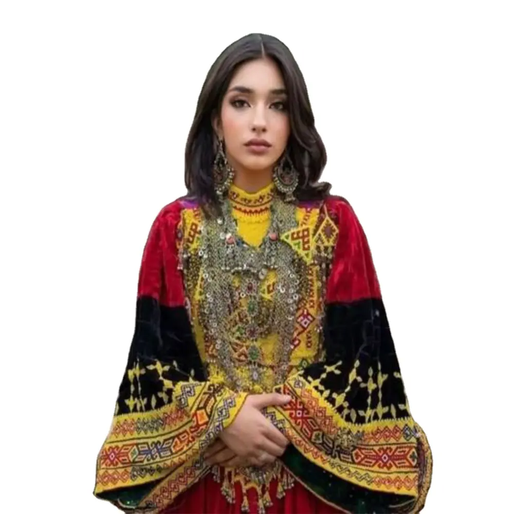 2023 etnik Afghani Kuchi elbiseler satış afgan vintage kuchi pashtun kabile çingene elbise uzun ck tarzı kuchi afgan elbise