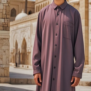 Nouvelle dernière arrivée hommes Arabie Saoudite Thobes 2025 Long Kameez en bas quantité minimale de commande robes islamiques sur mesure - Product Image 1