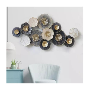 Metal Marque Home Metal Flower Wall Art Decor Grandes sculptures murales d'intérieur à suspendre Décoration d'art naturel pour la maison-Taille 43 pouces - Product Image 6
