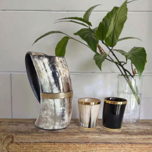 Mug en corne de style animal, artisanal, durable, écologique, poli, élégant, pour boire, décoration d'intérieur - Product Image 4