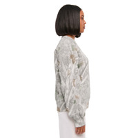 Fabricant 100% Pull à col rond de luxe en coton à imprimé camouflage et jungle avec lettres surdimensionnées pour femmes