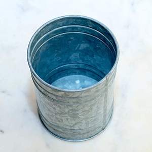 Grand support votif en métal et verre galvanisé, bougeoir en métal galvanisé - Product Image 4