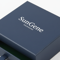 Boîte à bijoux coulissante personnalisée écologique avec gaufrage, revêtement UV, pelliculage mat, en carton vert recyclable – Idéale pour cadeau