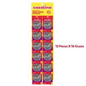 Casalina Inox Pack de 12x16G Estropajo Espiral de Acero Inoxidable para Limpieza de Cocina - Product Image 1