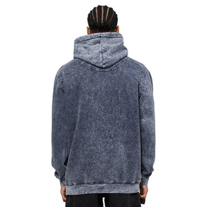 Offre Spéciale Vintage unisexe lavage à l'acide à capuche Logo personnalisé délavé cordon poids lourd tissu pull grande taille hommes à capuche imprimer - Product Image 2