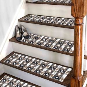 Alfombra Marrón, Alfombra Azul Marino, Alfombra Moderna, Alfombra Colorida - Product Image 3