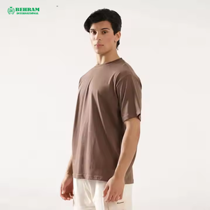 T-shirt Homme Été 2025 Respirant Écologique Col Rond Coupe Ample Épaules Tombantes 100% Coton Manches Courtes avec Imprimé Blanc - Product Image 3
