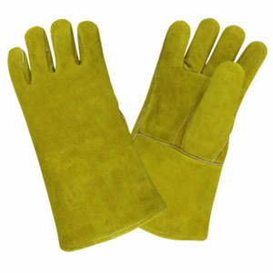 Guantes de seguridad de piel de vaca mejorados Guantes de protección personal resistentes a la abrasión con protección de soldadura reforzada - Product Image 5