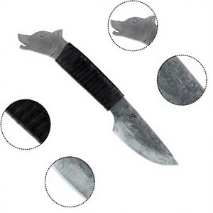 Cuchillo Estilo Vikingo Forjado a Mano de Grado Industrial con Funda de Cuero Genuino, Disponible OEM, Colección Vintage Antigua - Product Image 2