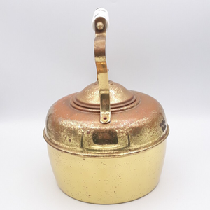 Bouilloire vintage en laiton massif avec poignée, décor fabriqué en Angleterre - Product Image 4