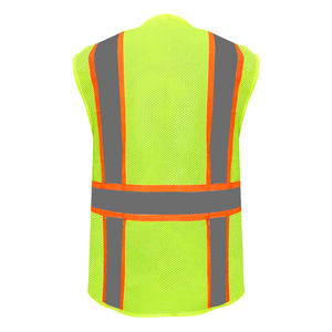 Chaleco de alta visibilidad con 9 bolsillos, chaleco de seguridad reflectante para hombres y mujeres, chaleco de construcción de alta visibilidad con ropa de trabajo. - Product Image 2