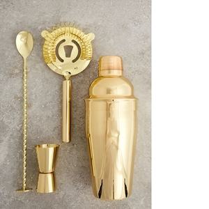 Juego de utensilios de Bar de coctelera de mango largo martillado de acero inoxidable moderno en caja de regalo Juego de barra de 4 piezas - Product Image 2