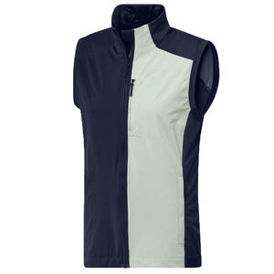 Gilet de golf pour hommes de style à la mode avec deux panneaux de couleurs Veste sans manches imperméable Softshell gilet à fermeture éclair complète pour la course à pied randonnée - Product Image 3