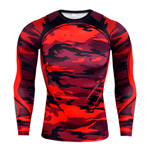 Camisas de compresión de fitness diseñadas 2025 para hombres Impresión de sublimación personalizada MMA BJJ GI Rash Guard OEM/ODM aceptado para adultos - Product Image 5