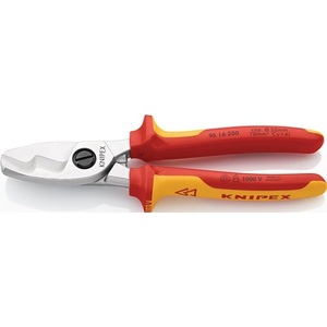 กรรไกรตัดสายเคเบิล KNIPEX ความยาว 200 มม. หัวชุบโครเมียม ได้รับการรับรองมาตรฐาน VDE ด้ามจับหลายส่วนประกอบ กรรไกรตัดกระดาษ ประเภทสินค้า - Product Image 1