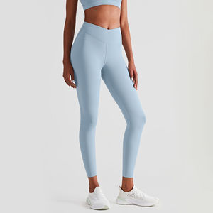 Leggings de sport de yoga de compression de taille croisée pour femmes collants de course d'entraînement non transparents pantalons de yoga athlétiques - Product Image 6