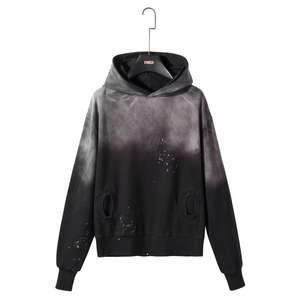 Sweat-shirt vintage délavé et déchiré personnalisé, 100% coton français lourd, imprimé délavé à l'acide, sweat-shirt oversize vintage - Product Image 2