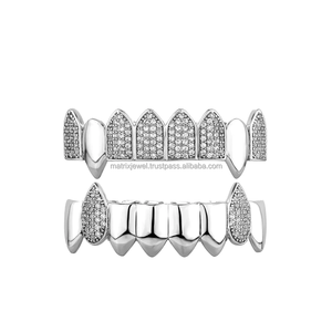 Joyería Dental brillante y brillante Full Iced Out Grillz Top Bottom Moissanite Diamond Personalizar los dientes para hombres Mujeres Regalo - Product Image 6