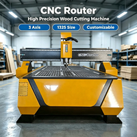 Machine CNC à tête rotative à 180 degrés la plus vendue avec prix abordable / Routeur CNC 4 axes à tête oscillante / Machine de découpe du bois 1325