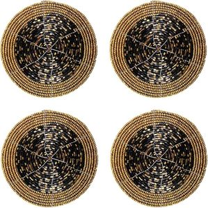 Best Theme Design Glass <b>Beads</b> Table <b>Coaster</b> Best for Parties and Other Functions Tableware Decorative Beast Design <b>Coaster</b> - Product Image 4