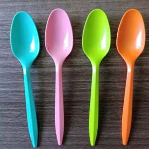 Cuchara de helado, almidón de maíz biodegradable, postre pequeño, cucharas de yogur de mango largo ecológicas, HMExport - Product Image 1