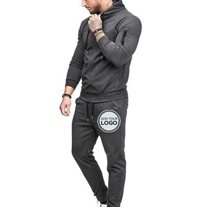 Ensemble de survêtements 2 pièces à capuche tenue de jogging survêtements pour hommes décontracté athlétique à manches longues pull ensemble de costume - Product Image 1