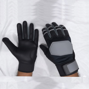 Guantes de Bateo de Béisbol Profesionales de Cuero para Hombre, Cierre de Velcro, Agarre Antideslizante, Absorción de Impactos, Transpirables y Ligeros - Product Image 6