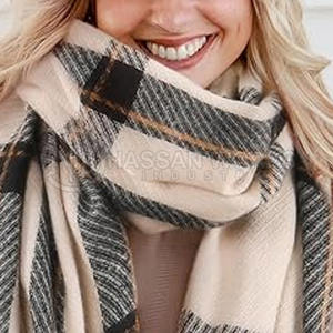 Winter Season Fashion Polyester Breathable Lightweight Long Shawl High Quality Women Decorative <b>Scarf</b> for Casual Formal Wear - Product Image 2