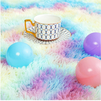 Tapis d'appoint personnalisé en soie et laine Fluffy Masterpiece, à poils de 5-6 mm, tapis de qualité supérieure à motif abstrait, moelleux, pour suite de chambre de luxe pour adolescents