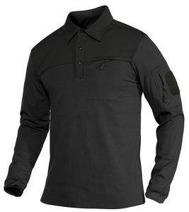 Chemise à manches longues personnalisée pour homme, respirante, légère, en polyester/coton, pour le travail, la sécurité, le paintball, avec fermeture éclair brodée - Product Image 6