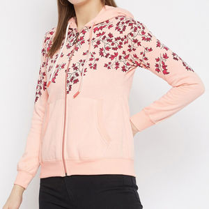 Sudaderas con cremallera de invierno para mujer de Algodón 100% con logotipo personalizado Impresión Anti-Pilling Servicio OEM disponible - Product Image 4