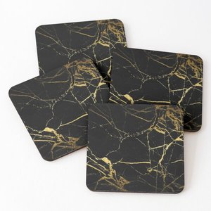 322 Mango Wood/Acacia Wood Over Printed Tea Serving <b>Coasters</b> 4 Pieces <b>Set</b> - Product Image 1