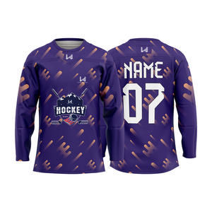 Camisetas de Hockey sobre Hielo Personalizadas con Logotipo, 100% Poliéster, Unisex, Elásticas en Cuatro Direcciones, Transpirables, Absorbentes de Humedad, Antibacterianas - Product Image 6