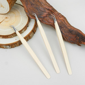 Pince à épiler antistatique pour sourcils, outils de maquillage incurvés en acier inoxydable - Product Image 5