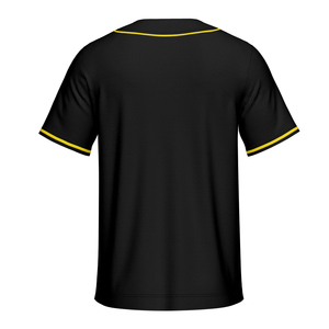 Camiseta de Béisbol Unisex, Ropa Deportiva de Talla Grande, Transpirable, Sólida, con Rayas en Contraste, Botones, 100% Poliéster, Absorbe la Humedad, Cuello Redondo - Product Image 2