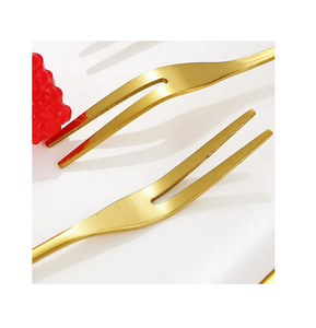 Brass Fork PVD Red Long Handle 1-<b>Pieces</b> <b>Dinner</b> Fork Flatware Crafts Mirrored Steel Fork spoon top selling - Product Image 4